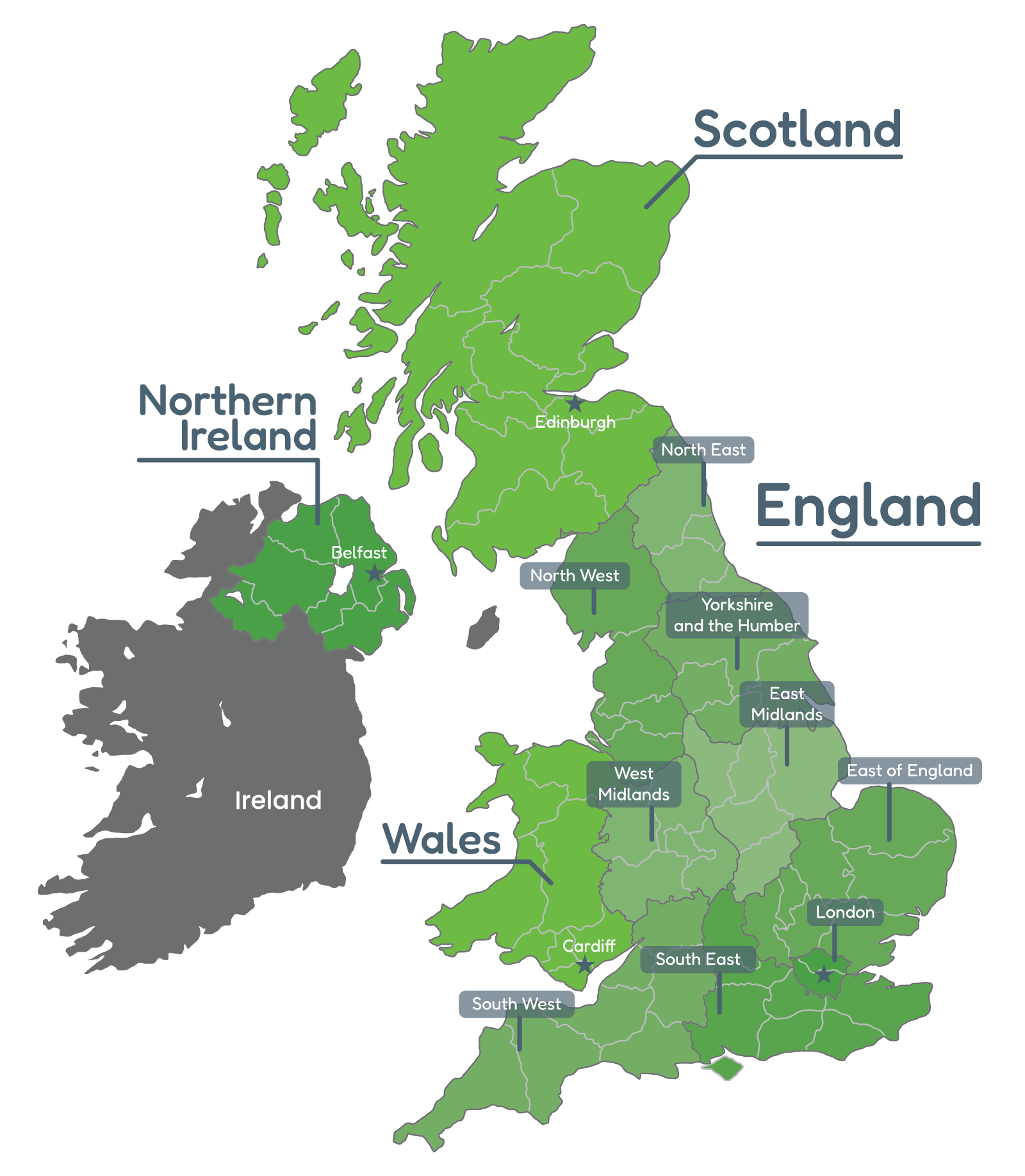 Map of The United Kingdom